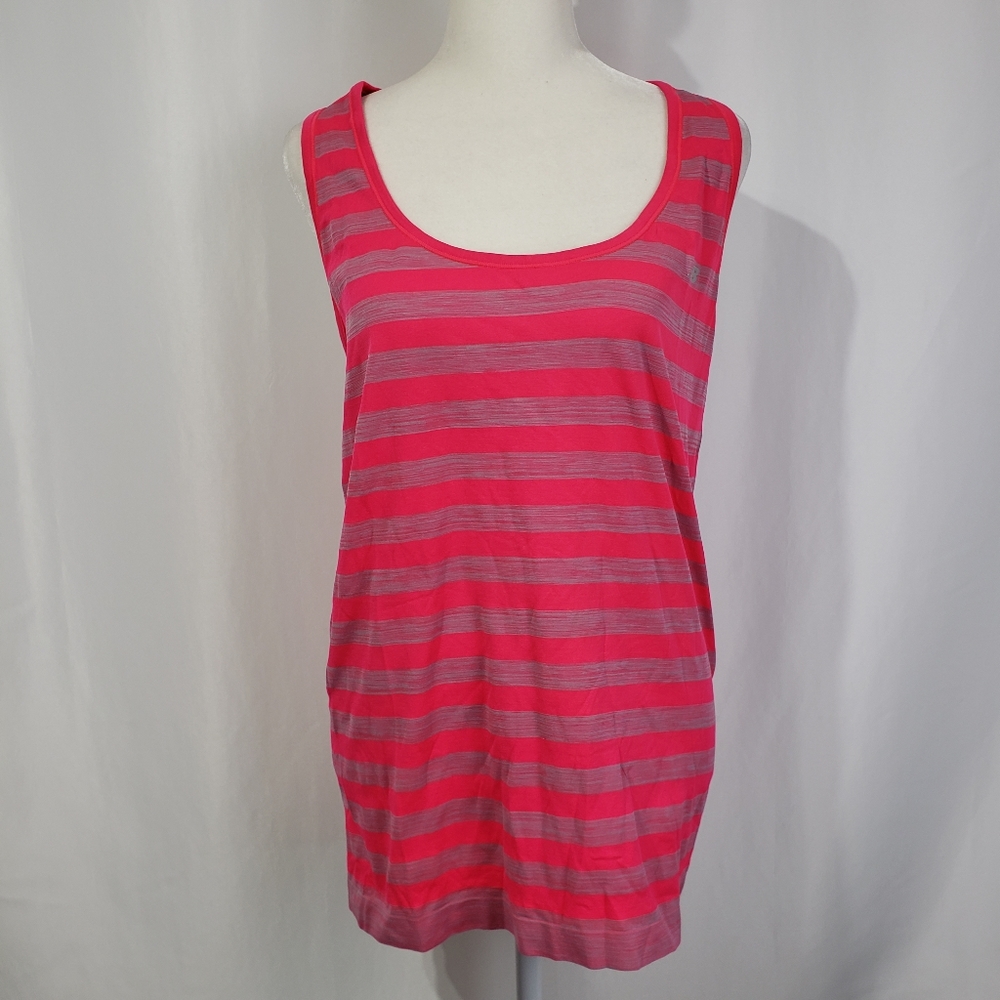 New Balance pink stripe racerback tank, size XL